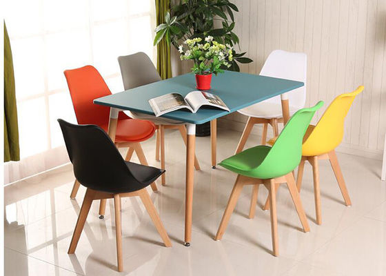 High Back PVC PU Dining Chair , Modern Leather Dining Chairs Scratch Resistant
